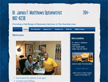 Tablet Screenshot of matthewsvisioncare.com